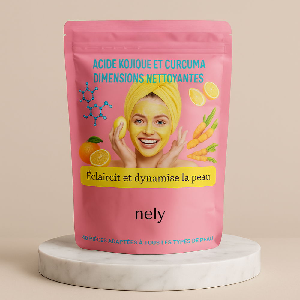 Cotons dermo-éclaircissant au Curcuma & Acide Kojique | 40 Cotons