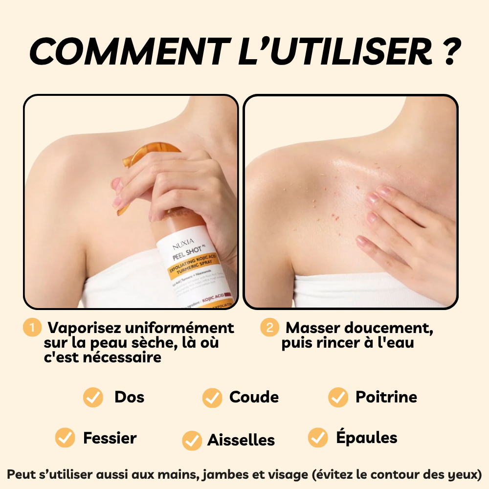 Spray Exfoliant au Curcuma - Nuxia